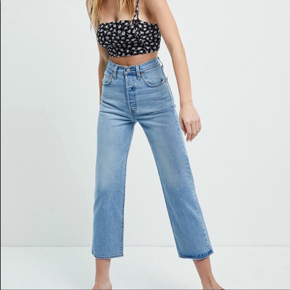 Levi's Ribcage Straight Ankle Tango Love Jeans - Picture 6 of 7